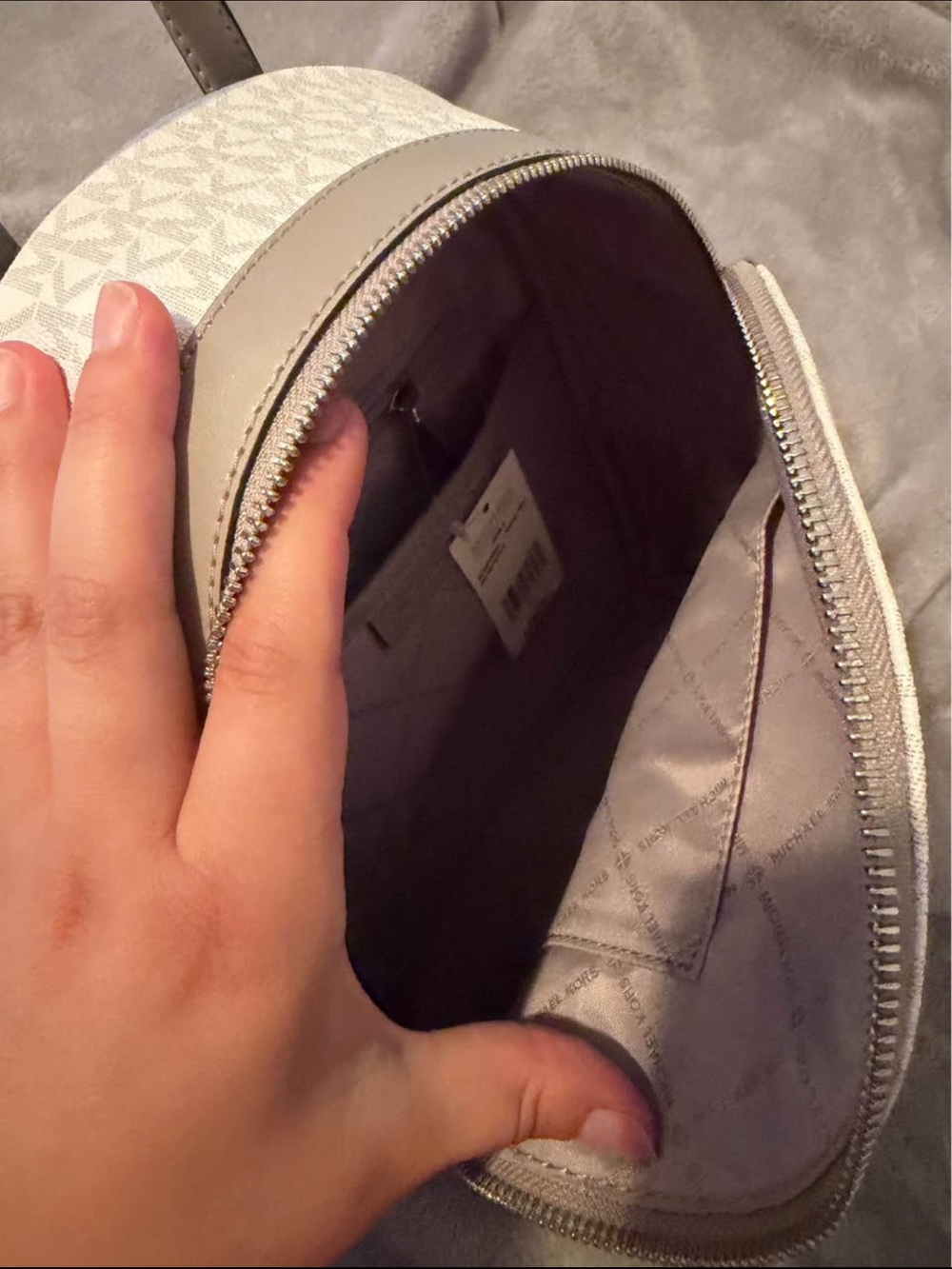 Michael Kors Taupe Logo Mini Backpack - Picture 4 of 4